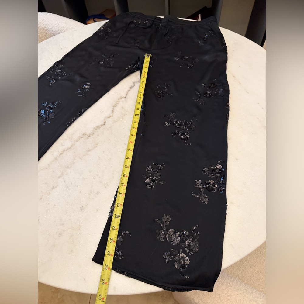 Zara Black Embellished Satin Jumpsuit - Picture 15 of 16